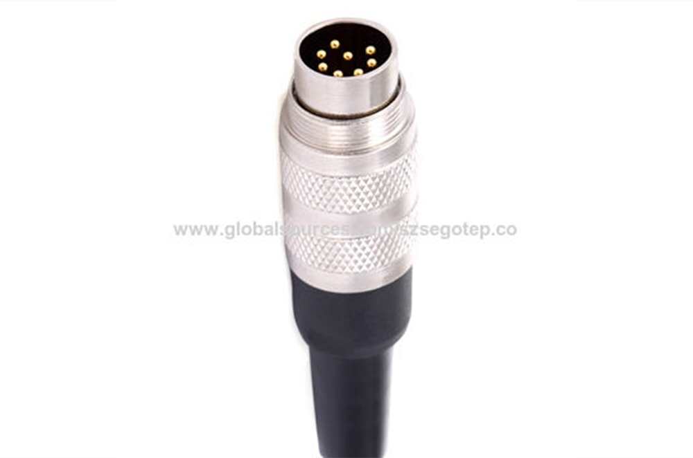 M16 male 8 poles metal senor connector waterproof cable